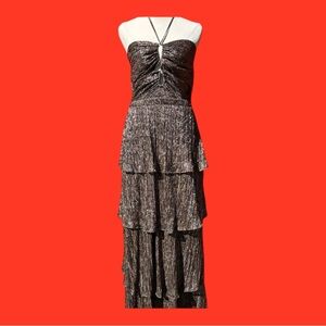 Yumi Kim Metallic Tiered Dress